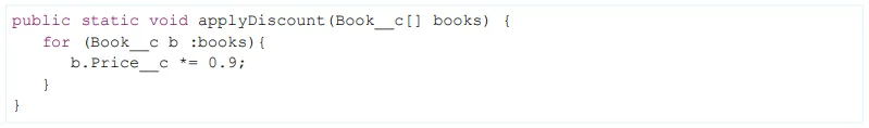 Salesforce Apex code example