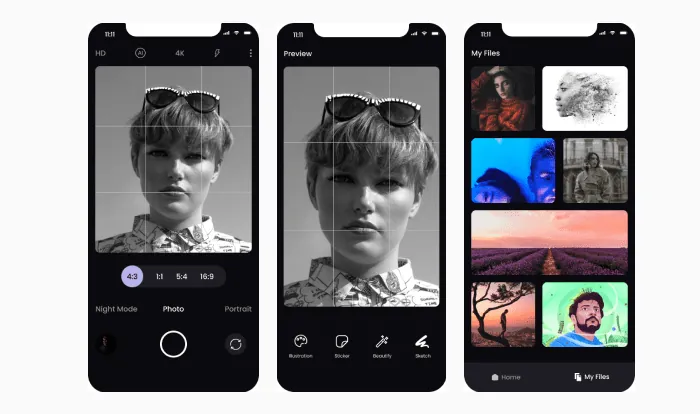 AI avatar generator screen in the Pixel Genie app