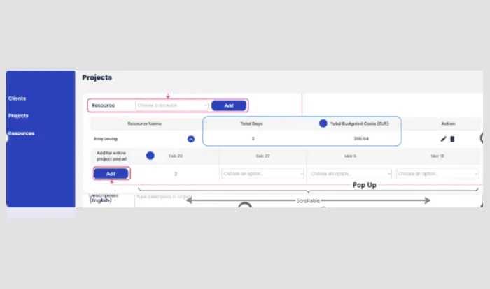 Bubble.io customization project dashboard screenshot