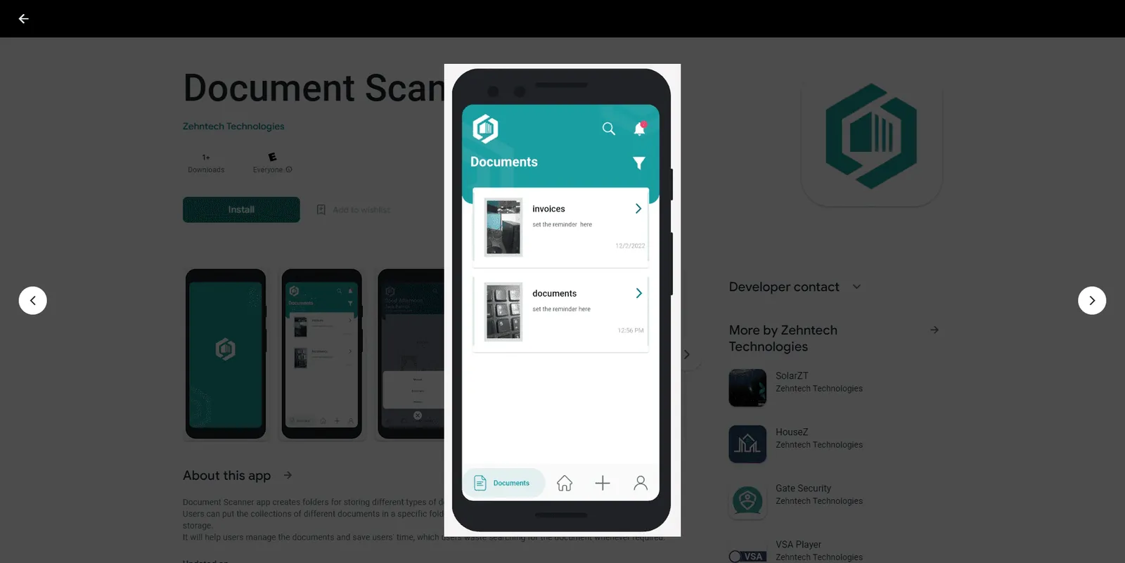 Flutter document scanner app screen