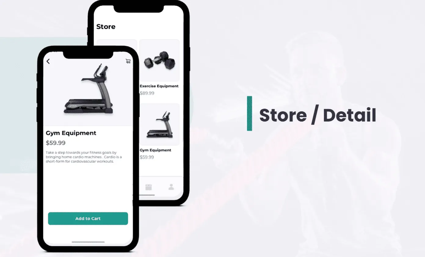 Flutter fitness app lessons screen