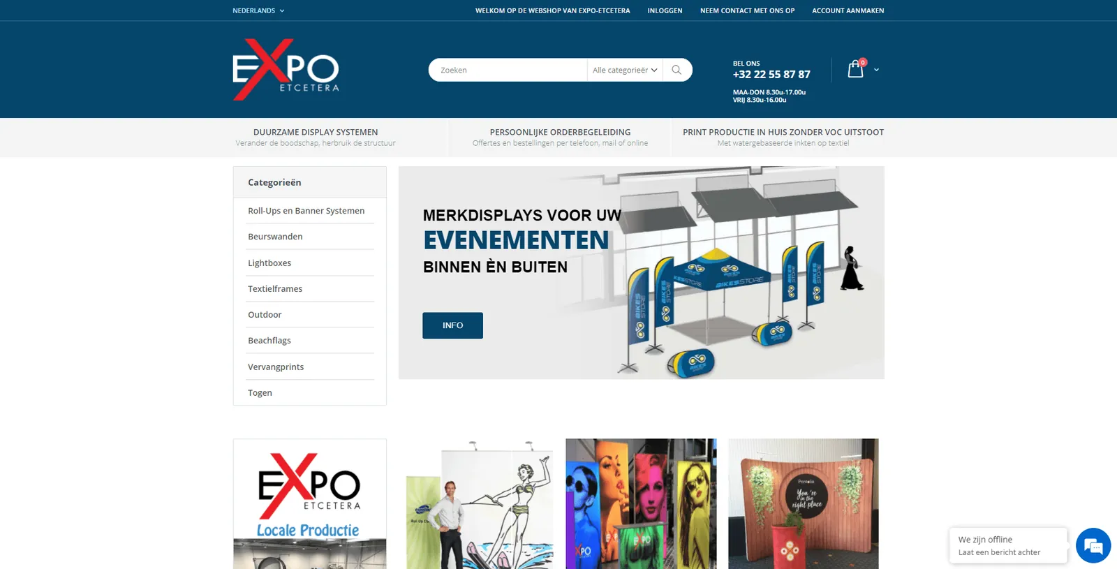 Expo-Etcetera Magento migration: Magento 2 webshop screen