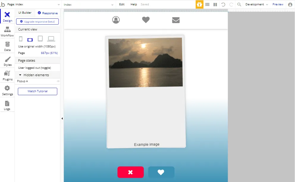 Create responsive pages in Bubble.io with the Responsive Viewer