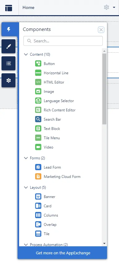 Site Builder for a website with Salesforce LWC