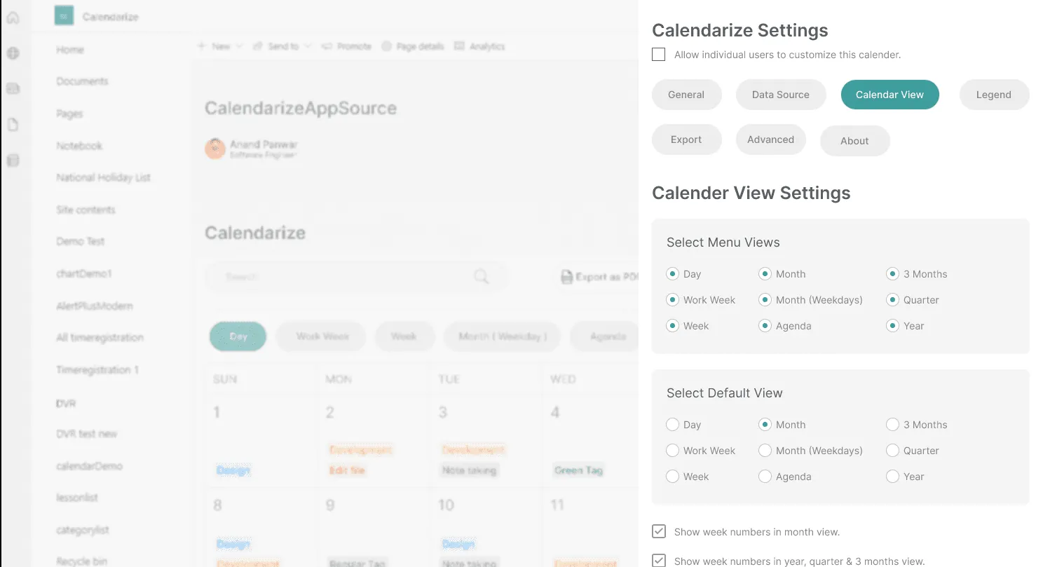 SharePoint webpart development: Calendarize calendar view