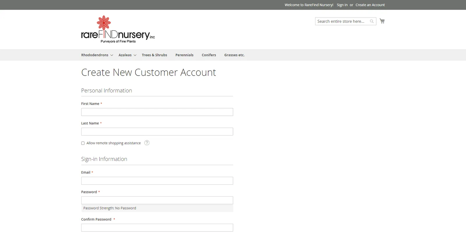 Rare Find Nursery migration: home page on Magento 2.4.1