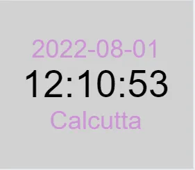 Digital clock on the dashboard
