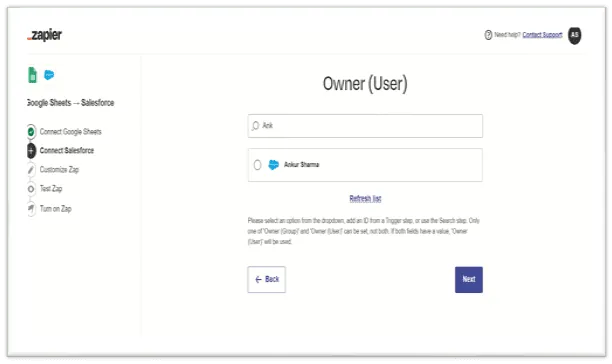 Zapier step 11 screenshot