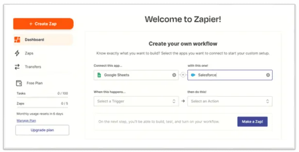 Zapier step 3 screenshot