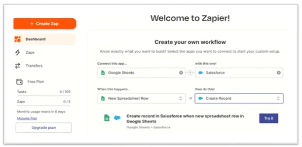 Zapier step 4 screenshot