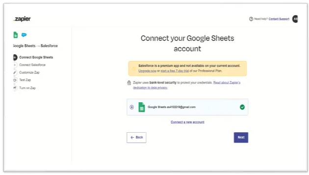 Zapier step 6 screenshot