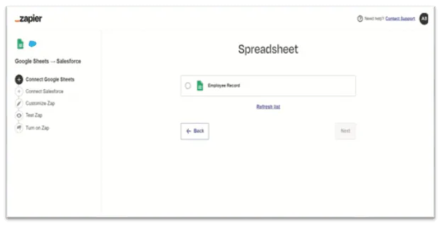 Zapier step 7 screenshot