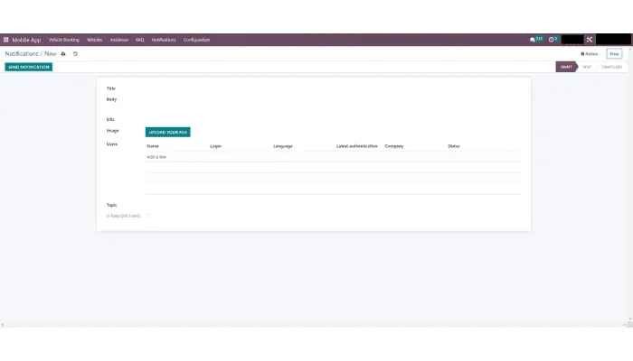 Odoo and Flutter integration backend screen