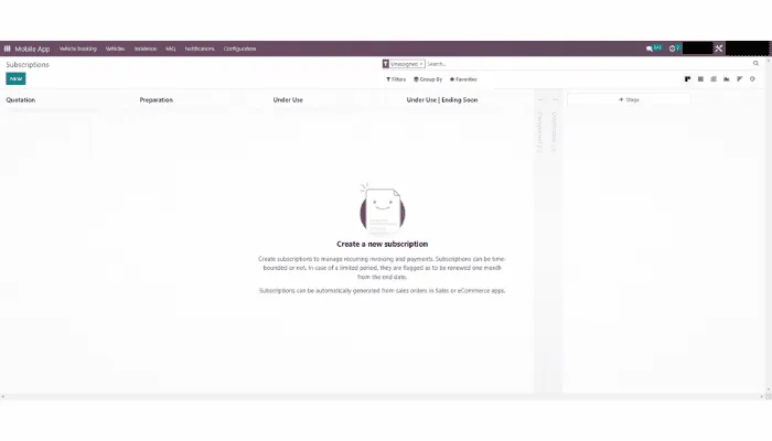 Odoo and Flutter integration mobile app screen