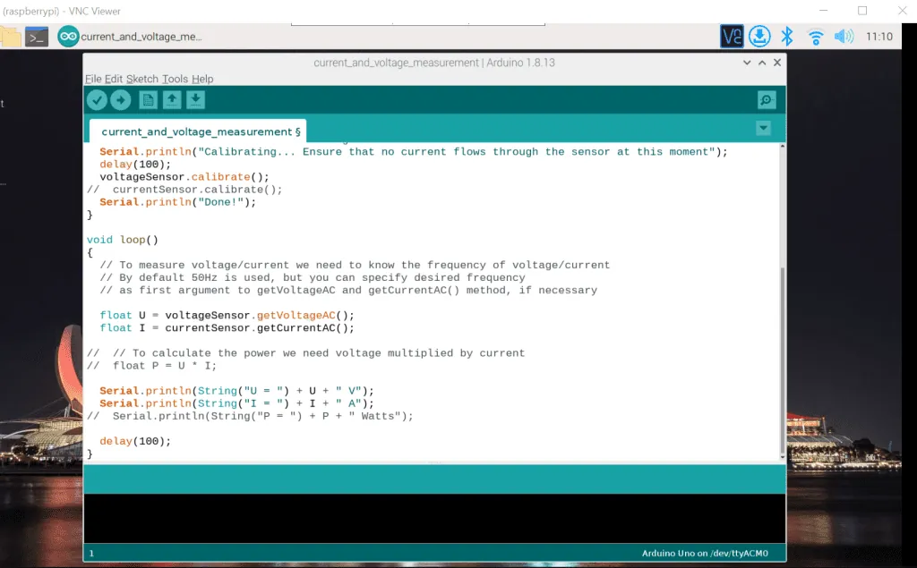 Arduino code for the current voltage measurement system, part 2
