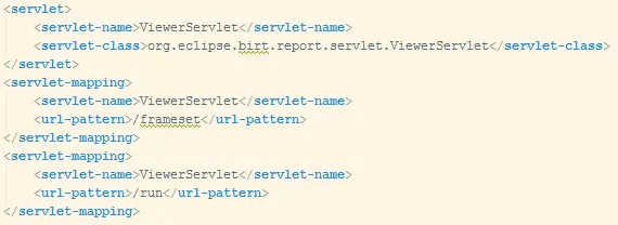 Integrate BIRT web.xml configuration, screenshot 10
