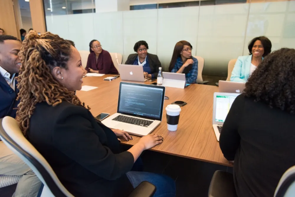 Engineers working together at a table