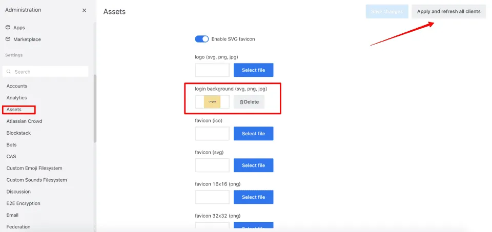 Rocket.Chat communication platform setup screenshot