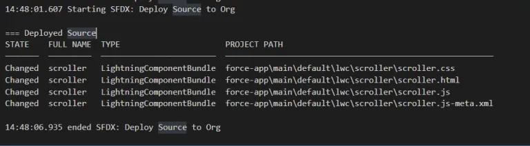 Deploy a website with Salesforce LWC component to the org